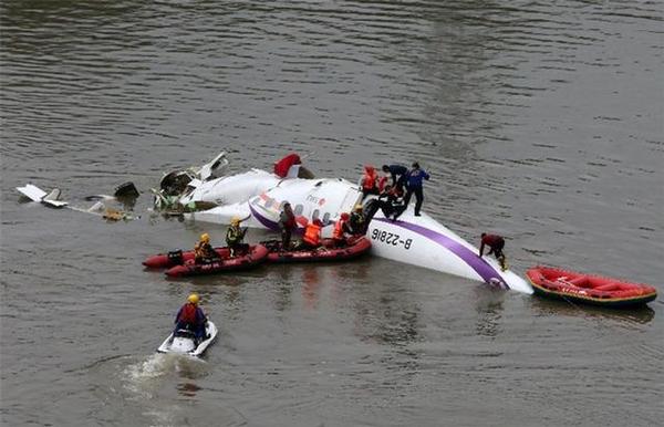 復興空難飛機殘骸。（圖片來源：臺灣聯合新聞網）