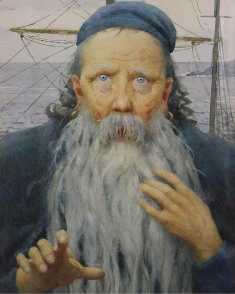 　　托馬斯·庫珀·戈奇（Thomas Cooper Gotch）的《It Is an Ancient Mariner》（1925年） 圖片來源：私人收藏