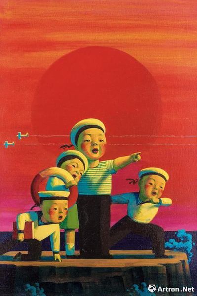 　　劉野 朝陽 布面 油畫 60×40cm 1999年作 成交價(jià)：471.5萬元