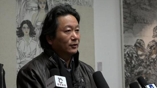 中國國家畫院副院長張江舟接受采訪