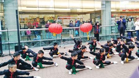 中國僑網(wǎng)武術(shù)表演現(xiàn)場。(加拿大《明報》/鄭綺霞 攝)