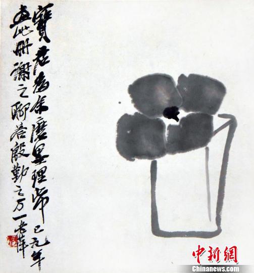 齊白石畫作《送寶君圖》 李自健美術(shù)館供圖