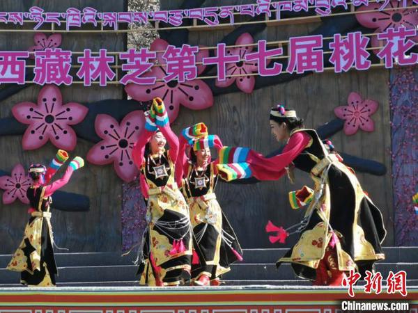 圖為林芝桃花節(jié)開幕場景，2019年3月29日，林芝第十七屆桃花旅游文化節(jié)在巴宜區(qū)開幕(資料圖)?！垈?攝