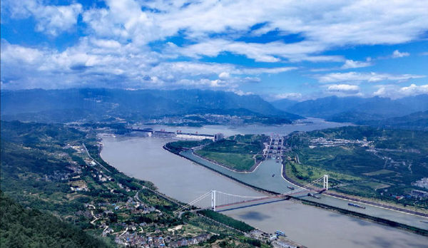 三峽大壩全景。攝影：湯偉