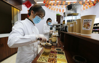 甘肅定西：冬日中藥茶飲受青睞